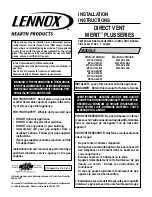 Предварительный просмотр 1 страницы Lennox Hearth Products 2-EN53-VDLPM Installation Instructions Manual