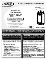 Предварительный просмотр 1 страницы Lennox Hearth Products Adagio ADAGIO-EN Installation Instructions Manual