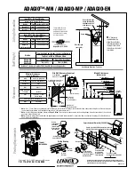 Предварительный просмотр 2 страницы Lennox Hearth Products Adagio-EN Dimensions And Specifications