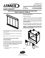 Предварительный просмотр 1 страницы Lennox Hearth Products Bi-Fold Glass Doors 36BFOD-BS Installation Instructions