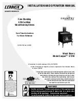 Lennox Hearth Products CANYON ST310 Installation And Operation Manual preview