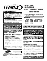 Lennox Hearth Products EDVCLNE Installation Instructions Manual предпросмотр