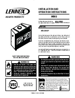 Предварительный просмотр 1 страницы Lennox Hearth Products ELITE ME43BK SP Installation And Operation Instructions Manual