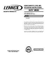 Предварительный просмотр 1 страницы Lennox Hearth Products Elite TM-4500 Care And Operation Instructions Manual