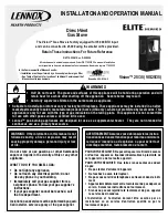 Lennox Hearth Products Elite VIS25 Installation And Operation Manual предпросмотр