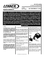 Lennox Hearth Products Gas Conversion Kit FGCK Installation Instructions preview