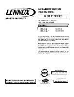 Lennox Hearth Products HCI-36/42 Care And Operation Instructions Manual предпросмотр