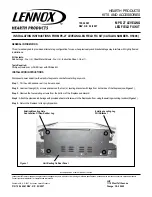 Lennox Hearth Products Leveling Leg  Field Fix Kit MPE-27 Installation Instructions preview