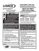 Предварительный просмотр 1 страницы Lennox Hearth Products LMDTV-3328CNM Homeowner'S Care And Operation Instructions Manual