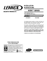 Предварительный просмотр 1 страницы Lennox Hearth Products Merit CR-3835L Installation Instructions Manual