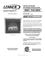 Lennox Hearth Products MPE-36R Installation And Operating Instructions Manual предпросмотр