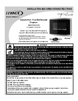 Предварительный просмотр 1 страницы Lennox Hearth Products Radium-NG Assembly, Installation And Operation Instructions