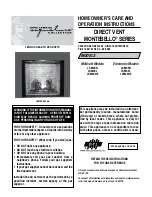 Preview for 1 page of Lennox Hearth Products Signature Montebello LSM40L Homeowner'S Care And Operation Instructions Manual