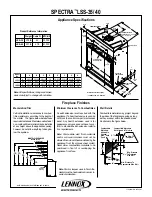 Preview for 1 page of Lennox Hearth Products SPECTRA LSS-35 Detailed Planning Dimensions