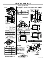 Preview for 2 page of Lennox Hearth Products SPECTRA LSS-35 Detailed Planning Dimensions