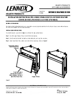 Предварительный просмотр 1 страницы Lennox Hearth Products Stainless Steel Outdoor Weather Cover 36-EODC Installation Instructions