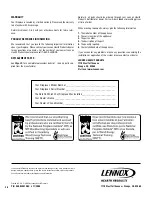 Preview for 26 page of Lennox Hearth Products Villa Vista Installation & Operation Manual