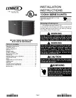 Preview for 1 page of Lennox 13CHA SERIES Installation Instructions Manual