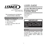 Lennox 22U50 User Manual preview