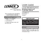 Preview for 1 page of Lennox 22U52 User Manual