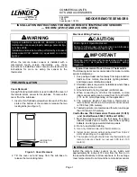 Предварительный просмотр 1 страницы Lennox 47W36 Installation Instructions