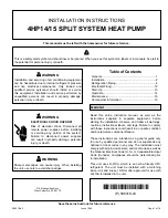 Lennox 4HP14 Installation Instructions Manual preview