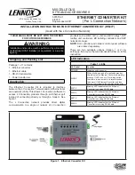 Предварительный просмотр 1 страницы Lennox 76M77 Installation Instructions