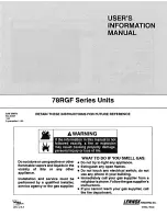 Lennox 78RGF Series User Manual preview