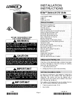 Lennox AC13 -018 Installation Instructions Manual preview