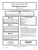 Предварительный просмотр 1 страницы Lennox Allied Air EFV Series Installation Instructions Manual