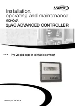 Lennox @DNOVA 2mAC ADVANCED CONTROLLER Installation, Operating And Maintenance preview