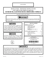 Preview for 1 page of Lennox B050A3B Installation/Servicing Instructions And Users Information Manual