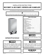 Preview for 1 page of Lennox BCE3M*C SERIES Installation Instructions Manual