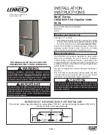 Предварительный просмотр 1 страницы Lennox CBX25UH-024 Installation Instructions Manual