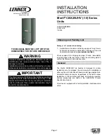 Preview for 1 page of Lennox CBX25UHV-018 Installation Instructions Manual