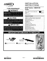 Preview for 1 page of Lennox CBX27UH Installation Instructions Manual