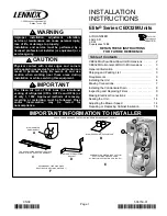 Предварительный просмотр 1 страницы Lennox CBX32M Elite Series Installation Instructions Manual