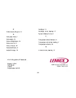 Preview for 20 page of Lennox ComfortSense 5500 User Manual