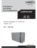 Предварительный просмотр 1 страницы Lennox COMPACTAIR CDC Installation, Operating And Maintenance