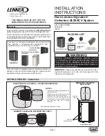 Предварительный просмотр 1 страницы Lennox Dave Lennox Signature SL28XCV Installation Instructions Manual