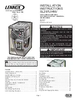 Preview for 1 page of Lennox DAVE LENNOX SIGNATURE SL297UHNV Installation Instructions Manual