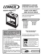 Предварительный просмотр 1 страницы Lennox DIRECT VENT MERIT LMDV-33 SERIES Care And Operation Instructions Manual