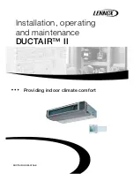 Preview for 1 page of Lennox DUCTAIR II Installation, Operating And Maintenance