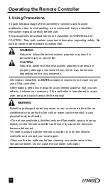 Preview for 12 page of Lennox e-Lite LV-RC01 Installation And Operation Manual