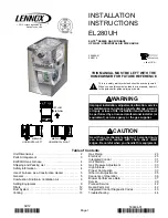 Preview for 1 page of Lennox EL280UH Installation Instructions Manual