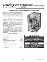 Предварительный просмотр 1 страницы Lennox EL296UH045XV36B Unit Information