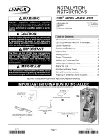 Lennox Elite CB30U Series Installation Instructions Manual preview