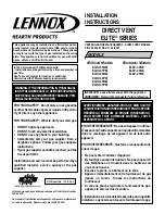 Preview for 1 page of Lennox Elite ELDV-35NE Installation Instructions Manual