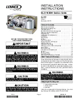 Lennox Elite ELO183DH Series Installation Instructions Manual preview