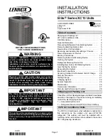 Lennox Elite XC13 Installation Instructions Manual предпросмотр